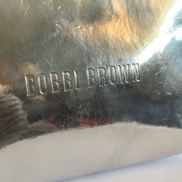 Bobbi Brown Pouch Zip Up Makeup Travel Bag Silver Wristlet - Picture 9 of 13